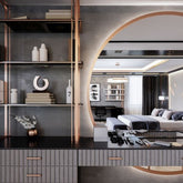 Trueliving Grey Luxury Dresser Table H 71 x W 23 x D 15